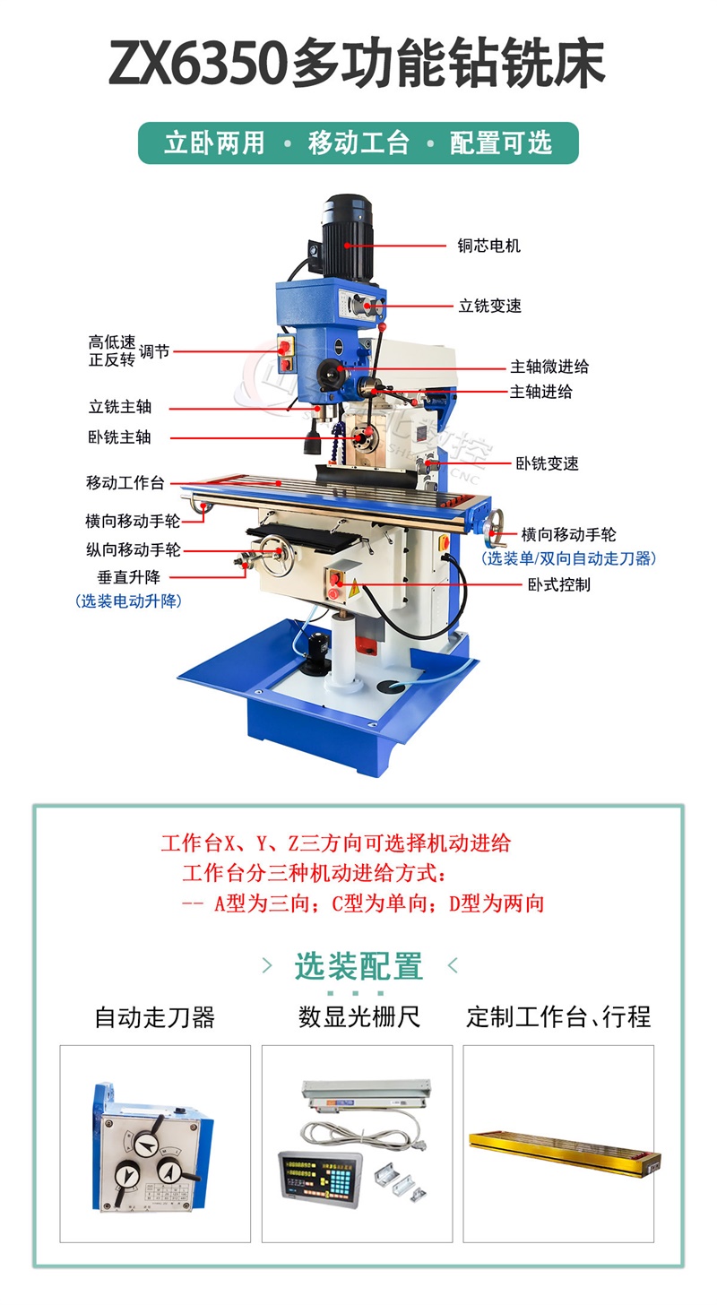 ZX6350多功能銑床結(jié)構(gòu)圖